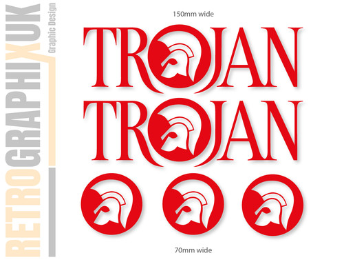 Trojan ska stickers - stickers, rude