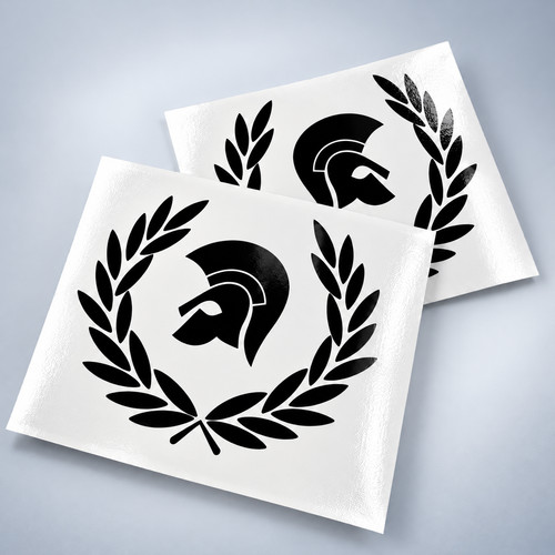 Trojan laurel stickers - stickers, pair